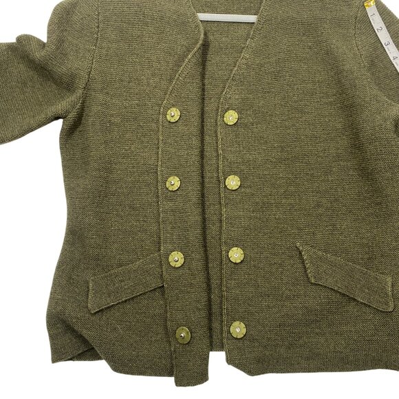 Lafayette 148 New York Knit textured Cardigan Sweater L Virgin Wool & Alpaca - Picture 7 of 10